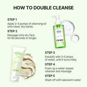 Orien Mugwort Cleansing Foam with a towel