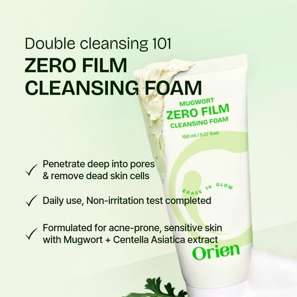 Orien Mugwort Cleansing Foam with ingredients list