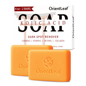 ORIENTLEAF Kojic Acid and Turmeric Soap Bar front view