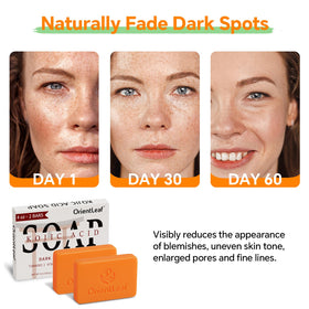 ORIENTLEAF Kojic Acid and Turmeric Soap Bar packaging