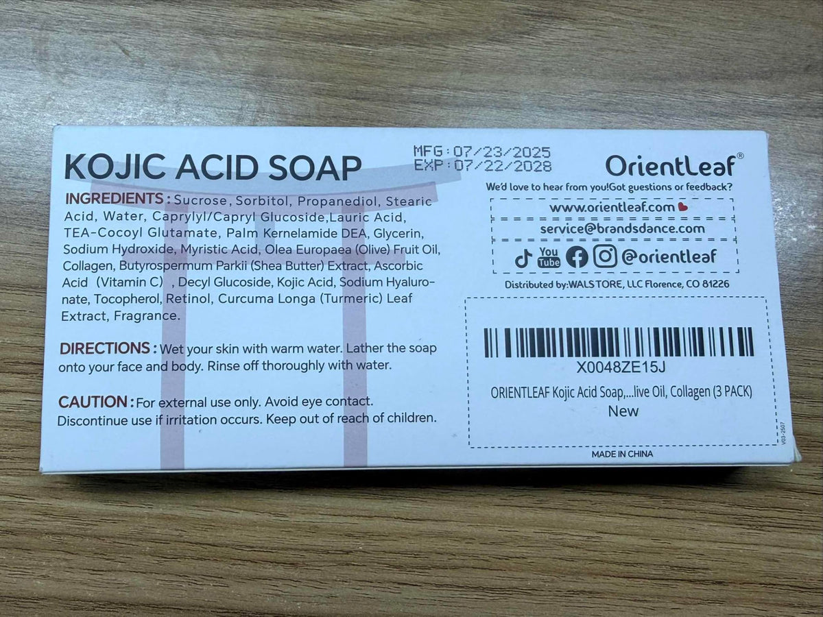 ORIENTLEAF Kojic Acid Soap Bar on travel essentials
