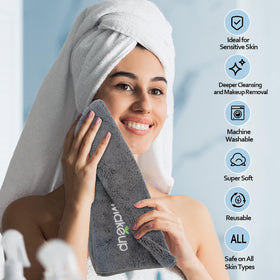 Orighty Microfiber Makeup Remover Cloths in bathroom setting