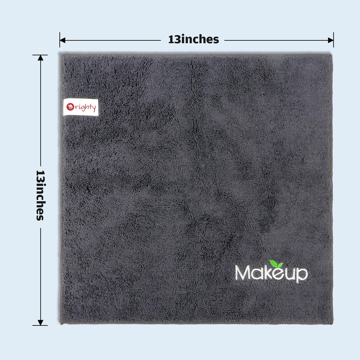 Orighty Microfiber Makeup Remover Cloths stacked neatly