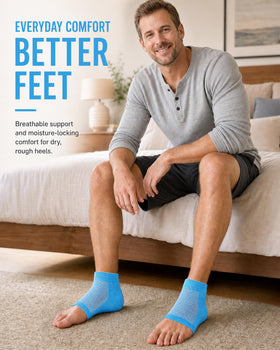 Originbuty Moisturizing Socks displayed with essential oils
