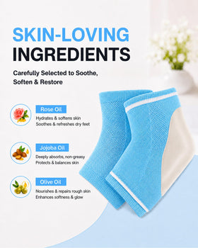 Originbuty Moisturizing Socks side view showing breathable mesh