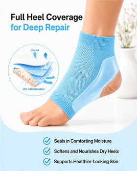 Originbuty Moisturizing Socks worn on feet for hydration