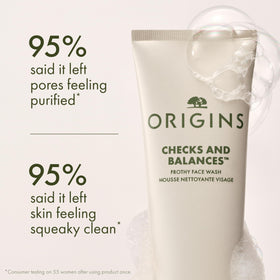 Origins Checks and Balances Foaming Face Wash back view