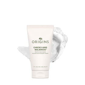 Origins Checks and Balances Foaming Face Wash front view in travel size