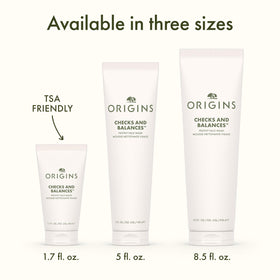 Origins Checks and Balances Foaming Face Wash texture on hand