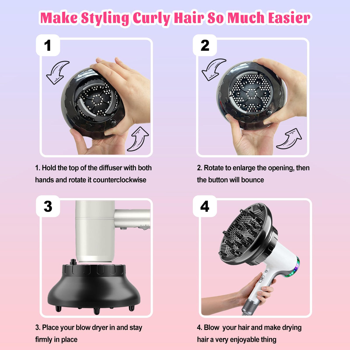 Orista Finds Universal Hair Diffuser with curly hair styling
