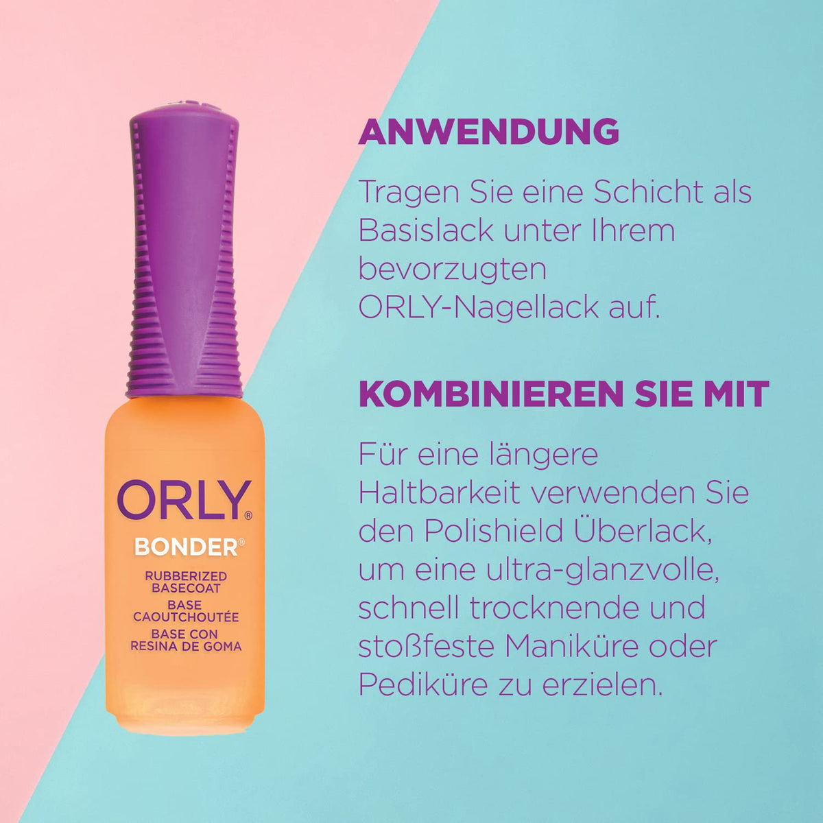 Orly Bonder Rubberized Nail Base Coat 9ml side view