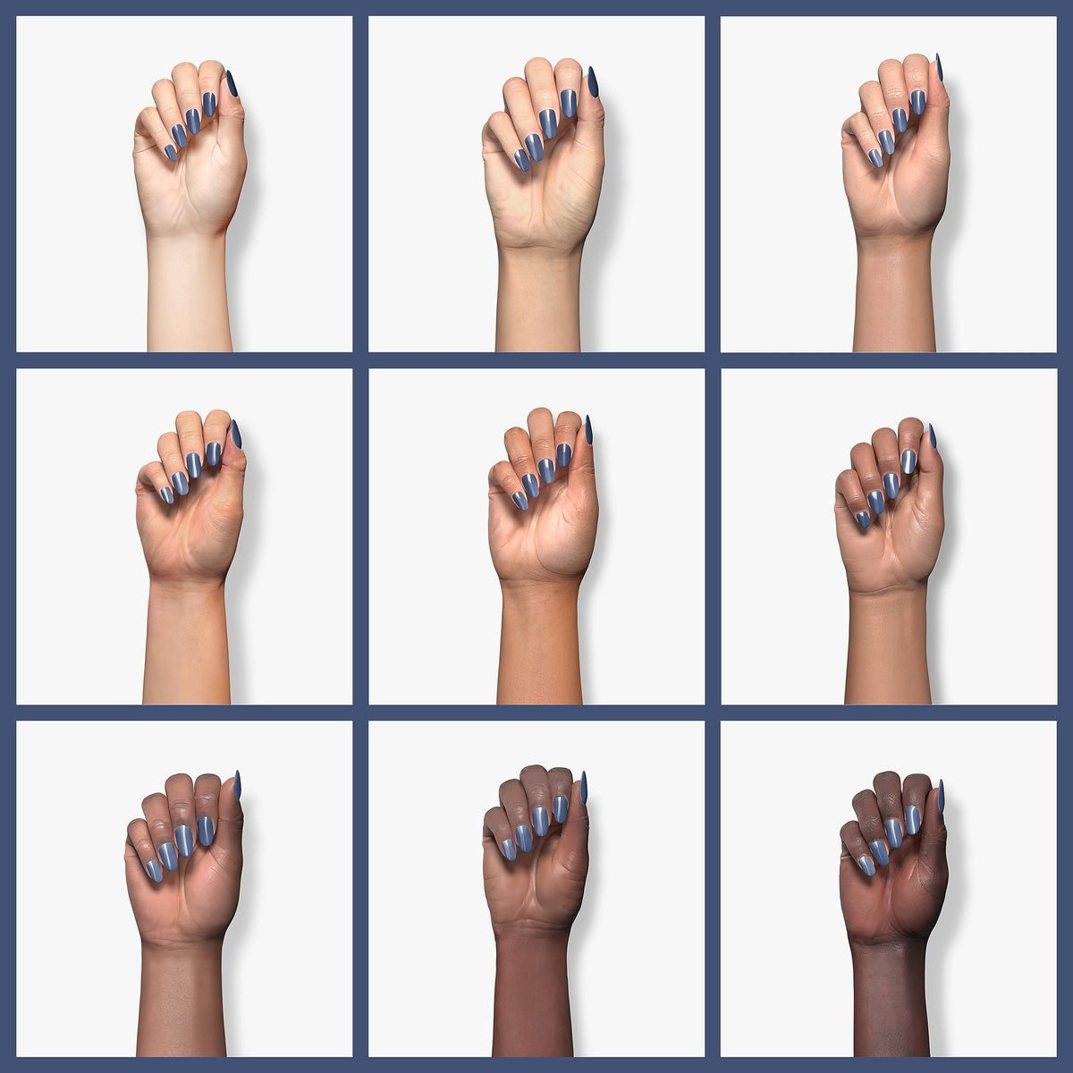 Orly Breathable Nail Color De-Stressed Denim application on nails