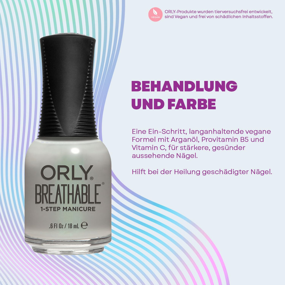 Orly Breathable Nail Colour Aloe Goodbye! applied on nails
