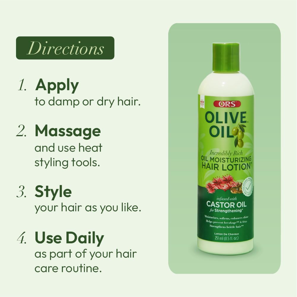 ORS Olive Oil Moisturizing Hair Lotion 8.5oz lifestyle use