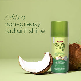 ORS Olive Oil Nourishing Sheen Spray 2oz lifestyle use on hair