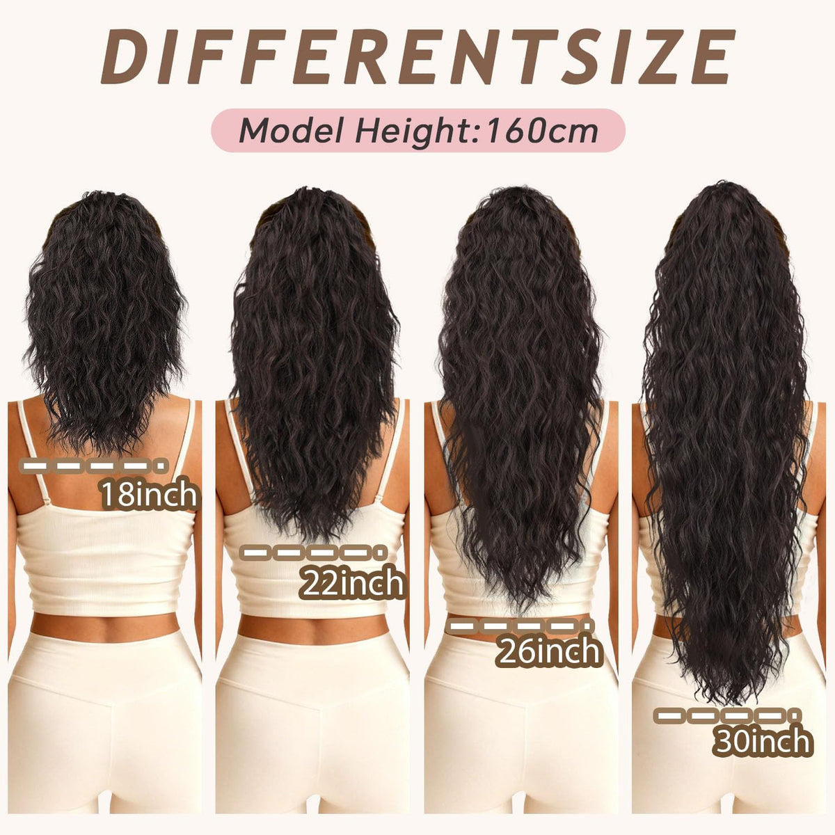ORSUNCER 30-inch curly ponytail extension in a lifestyle scene