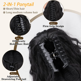 ORSUNCER 30-inch curly ponytail extension in packaging