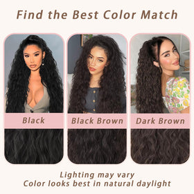 ORSUNCER curly ponytail extension texture detail