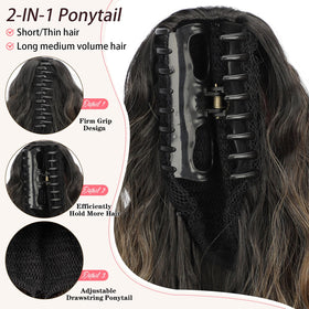 ORSUNCER ponytail extension displayed in a lifestyle setting