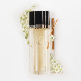 Oscar de la Renta perfume bottle on elegant background