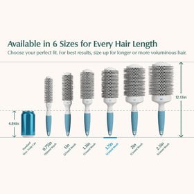 Osensia Medium Round Brushing Brush side view highlighting ergonomic design