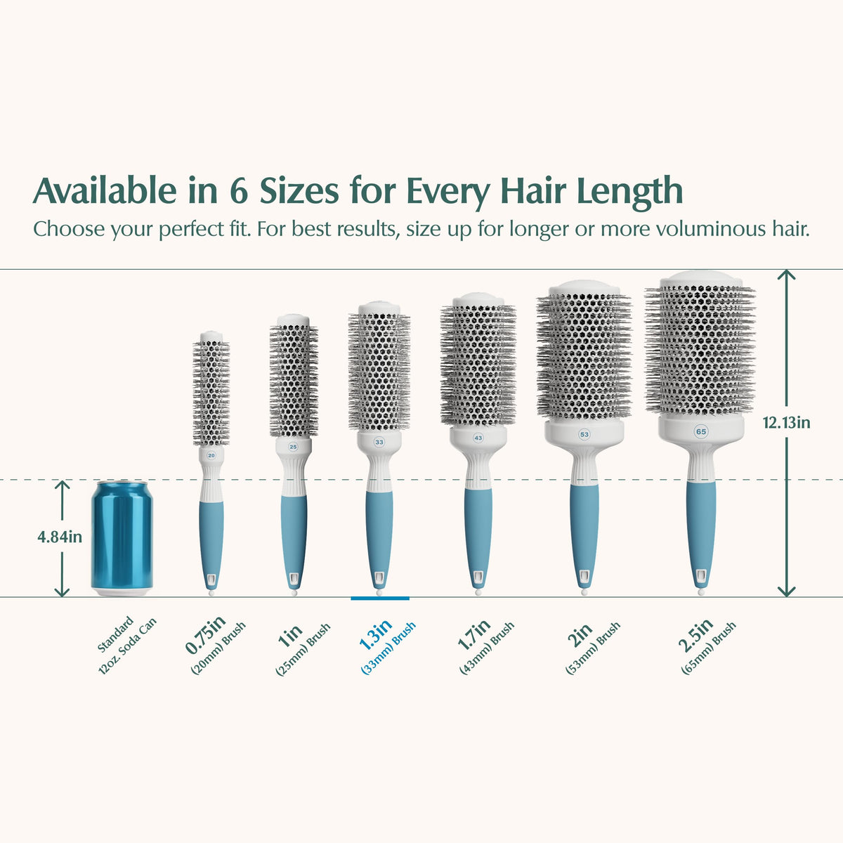 Osensia Round Brush in lifestyle setting on a vanity