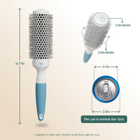 Osensia Round Brush showing bristles and barrel design