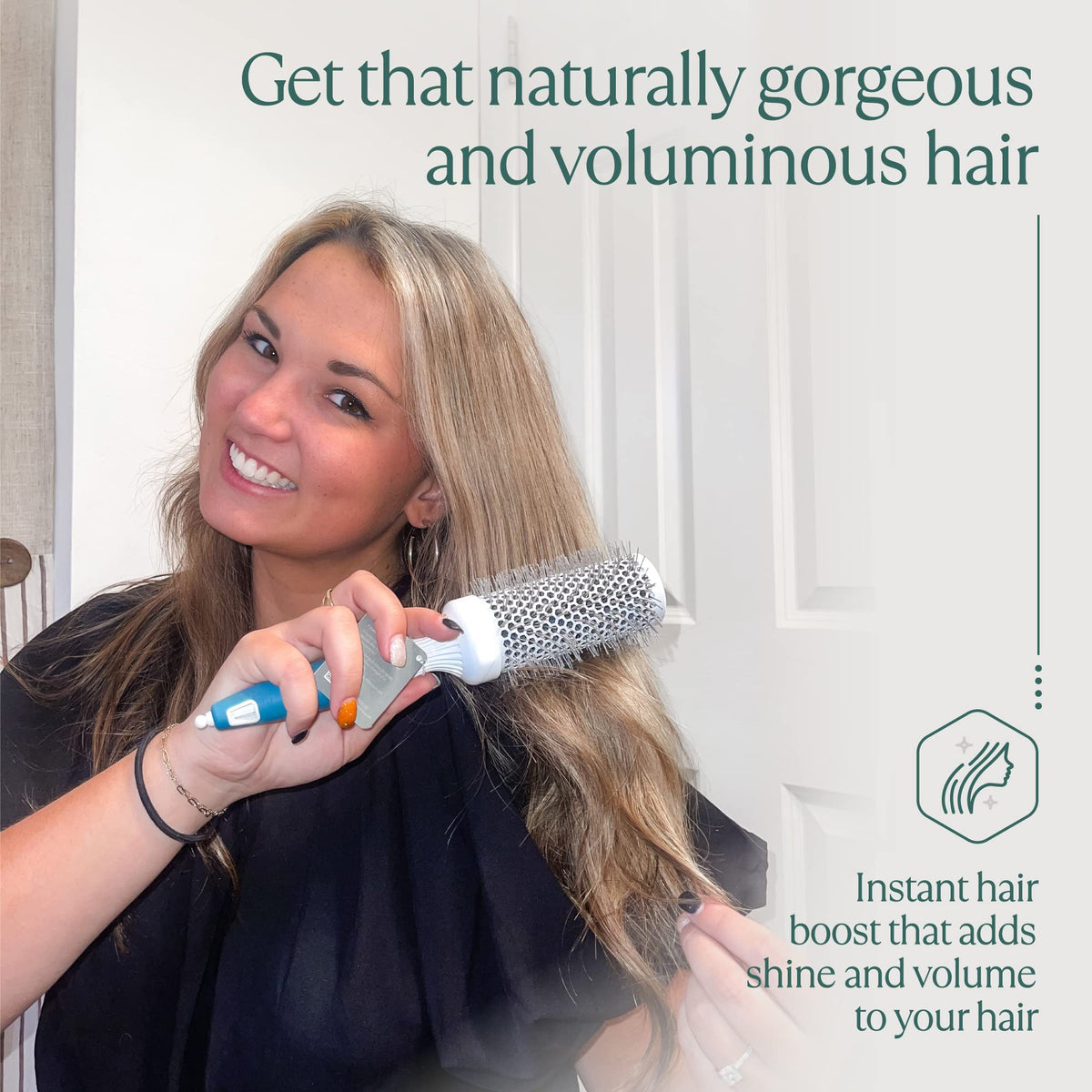 Osensia Round Brush with section pin tip for styling