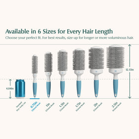 Osensia Small Round Brush 0.75 inch with ergonomic handle