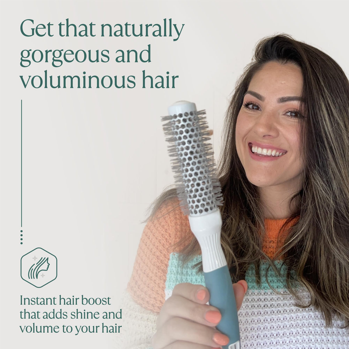 Osensia Small Round Brush 0.75 inch with hair dryer