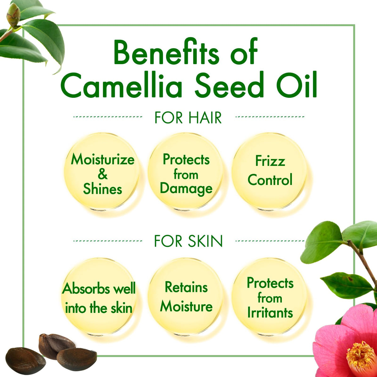 Oshima Tsubaki Camellia Seed Oil 60ml side view