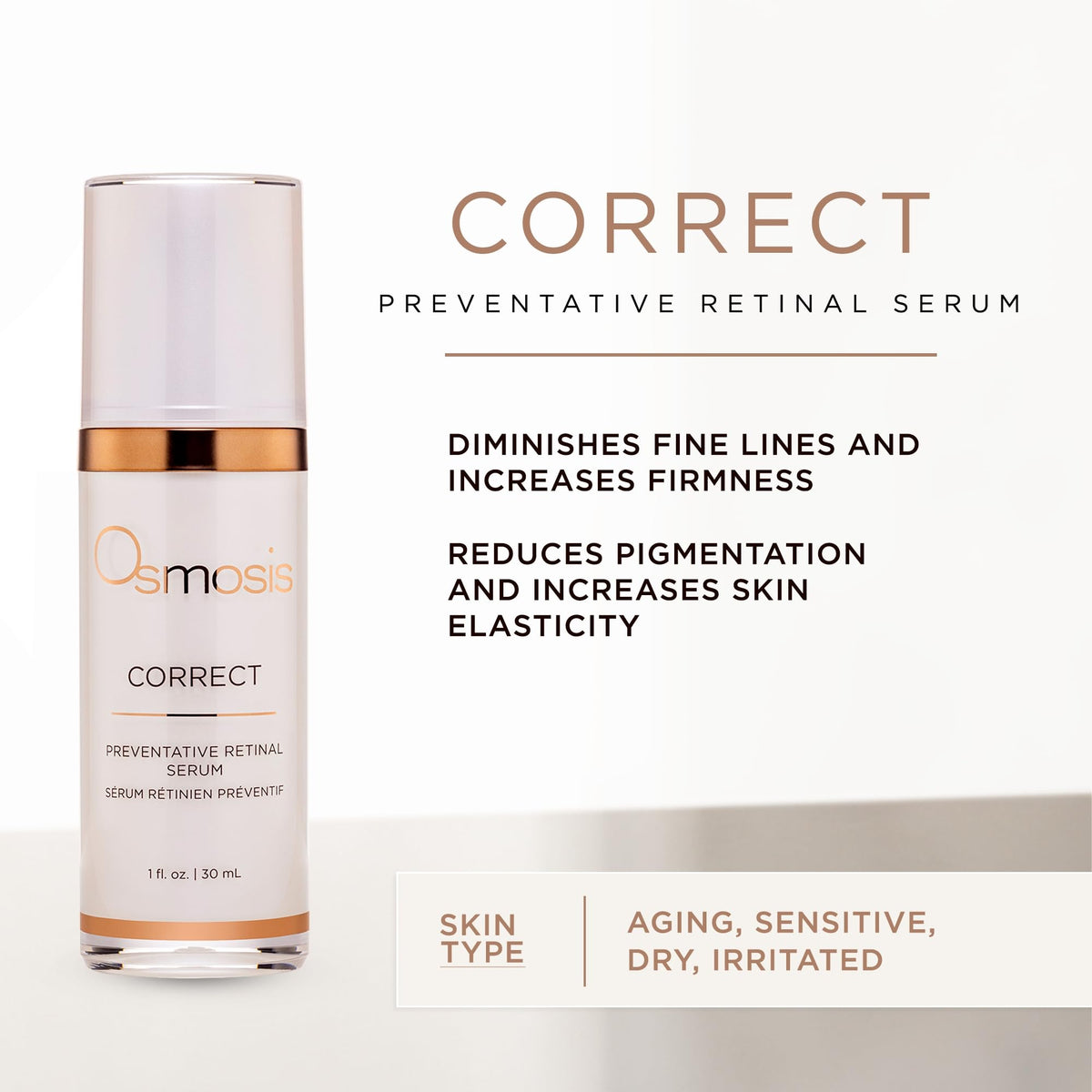 OSMOSIS Correct Retinal Serum packaging side view