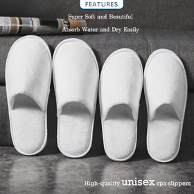 OSTADARRA spa slippers in a hotel room setting