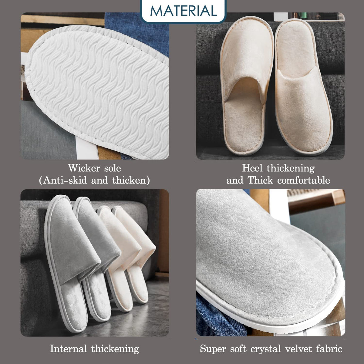 OSTADARRA Spa Slippers in a hotel setting for guest use