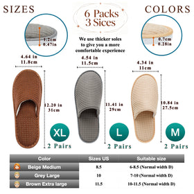 OSTADARRA Spa Slippers packaging with size details