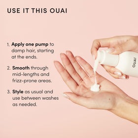 OUAI Anti Frizz Cream 3 oz close-up of texture