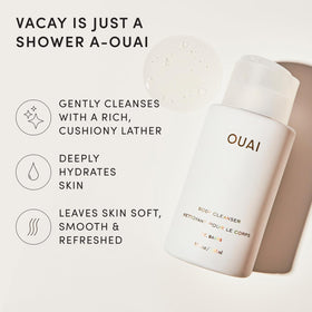 OUAI Body Cleanser 10 Fl Oz back view with ingredient list
