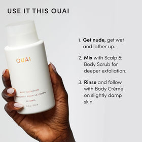 OUAI Body Cleanser 10 Fl Oz bottle cap open