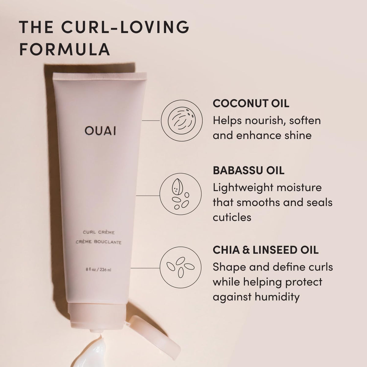 OUAI Curl Defining Cream ingredients list