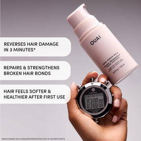 OUAI Detox Shampoo and Bond Repair Balm packaging