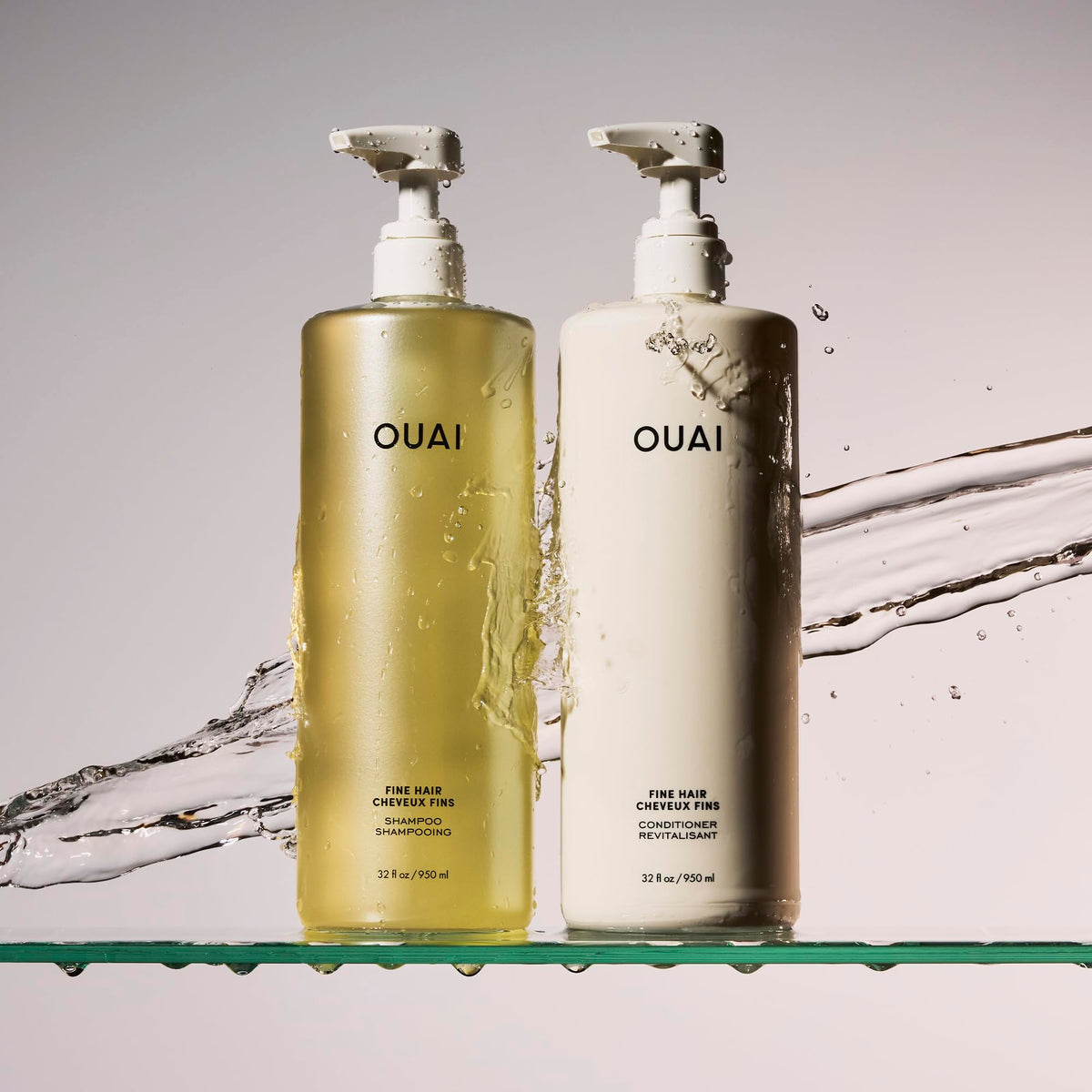 OUAI Fine Hair Shampoo 32oz back view
