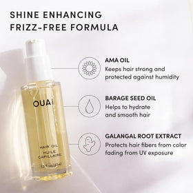 OUAI Hair Oil application on hair