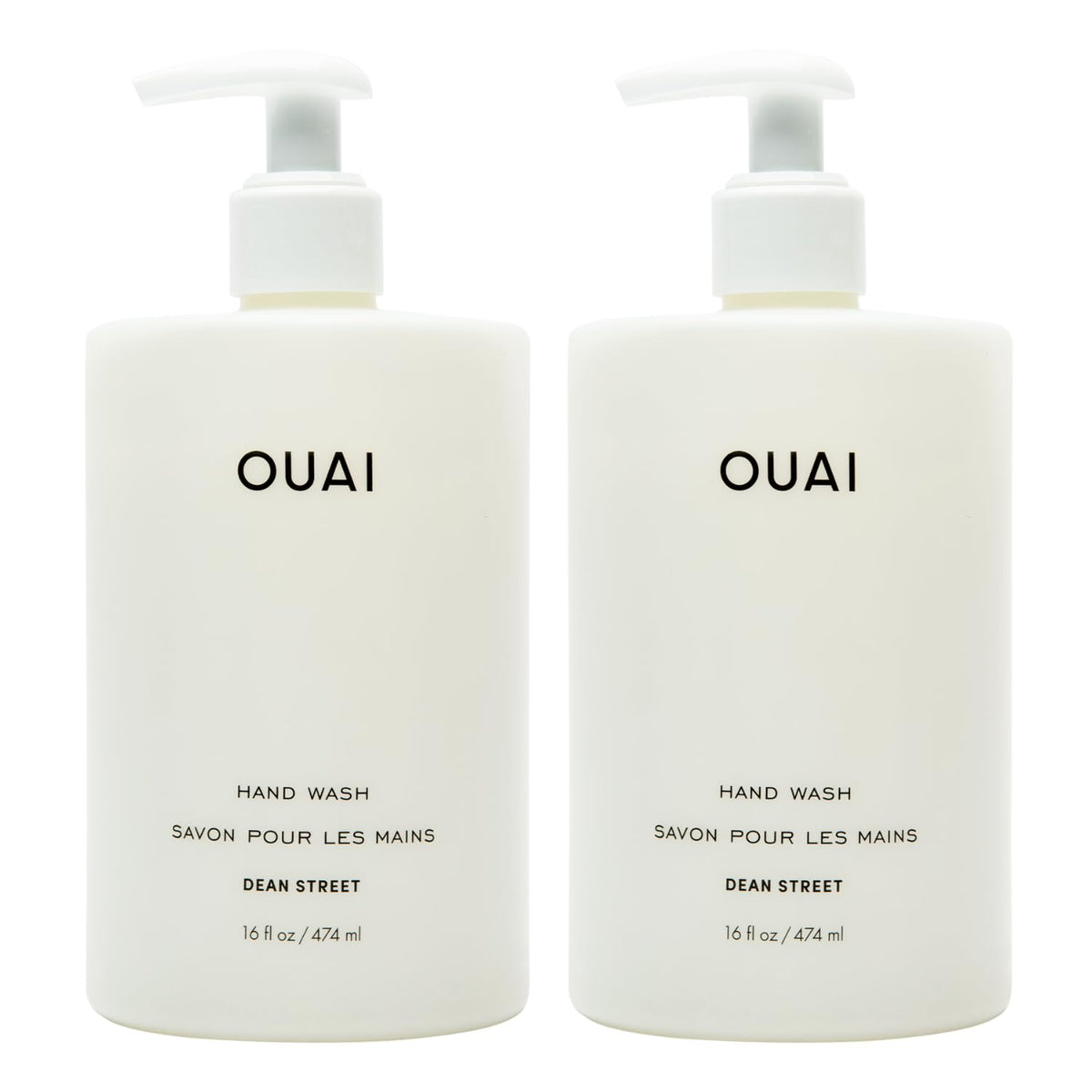 OUAI Hand Wash 2 Pack front view with Dean Street scent
