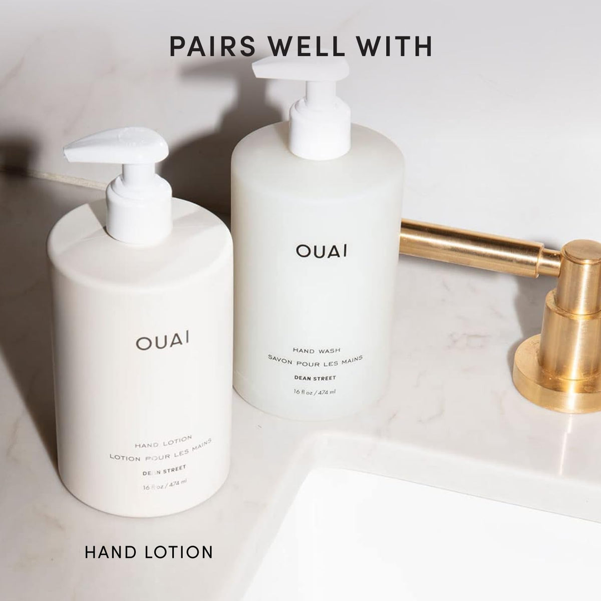 OUAI Hand Wash Full Size Dean Street 16 Fl Oz close-up of ingredients