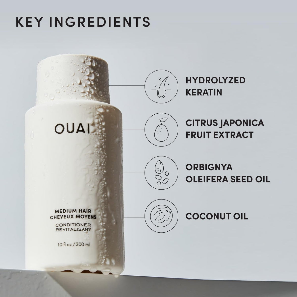 OUAI Medium Conditioner 3 Oz in lifestyle setting