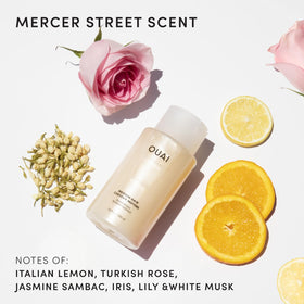 OUAI Medium Hair Shampoo 32 Oz back view with ingredient list