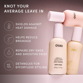 OUAI Multitasking Leave In Conditioner St. Barts Scent spray nozzle