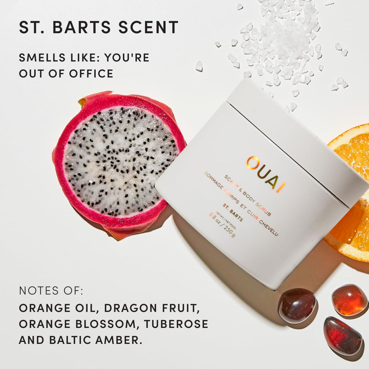 OUAI Scalp & Body Scrub 3.4 Oz St. Barts with coconut oil