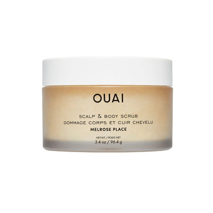 OUAI Scalp & Body Scrub Travel Size front view with packaging