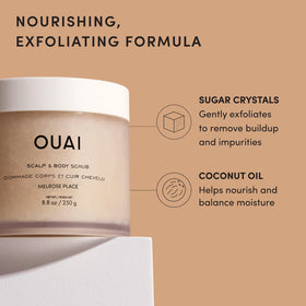 OUAI Scalp & Body Scrub with coconut oil ingredients